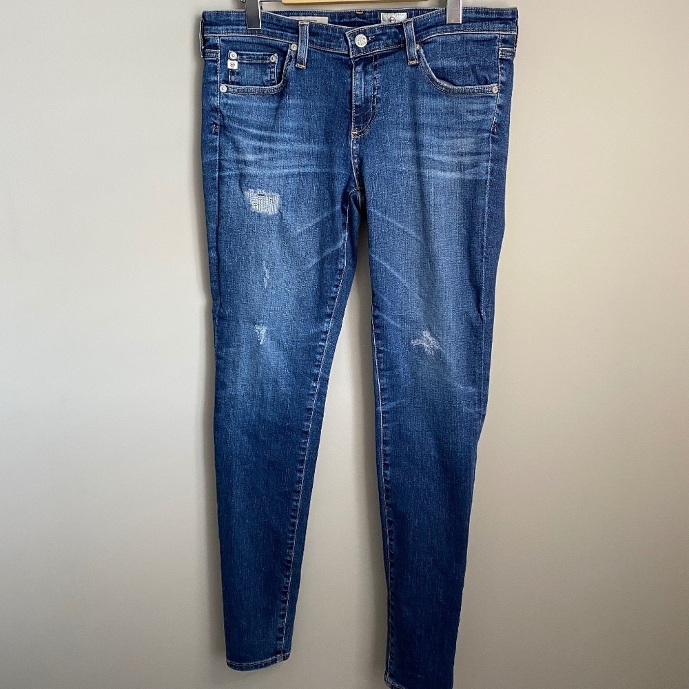 AG Adriano Goldschmied Blue Straight Leg Jeans